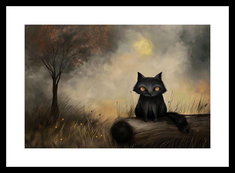 Plakat 30x20cm Czarny Kot zdjęcie 3