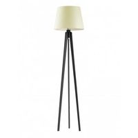 Lampa podłogowa CURACAO abażur ecru stelaż hebanowy