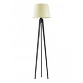 Lampa podłogowa CURACAO abażur ecru stelaż hebanowy