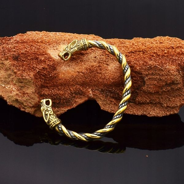 BRANSOLETA WIKINGÓW Nordic WILKI ZŁOTO-SREBRNA 441 zdjęcie 3