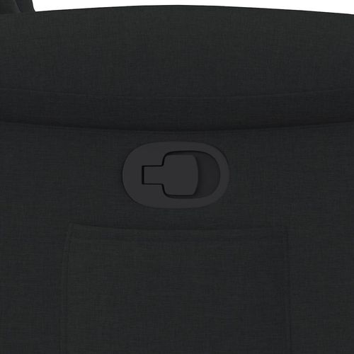 Fotel rozkładany, czarny, obity tkaniną na Arena.pl