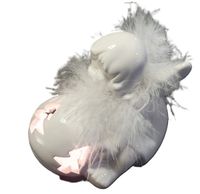 figurka  ceramiczna anioł z LED ,8x11,5cm