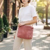 Torebka Sztruksowa w kolorze Ciemny Brudny Róż