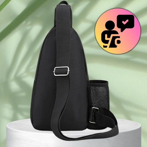 Plecak sportowy torba męska na ramię lekka saszetka wodoodporna czarna na Arena.pl