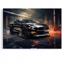 2 x Obraz 90x60 samochody ford mustang GT do garażu komisu warsztatu mechan