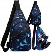 Plecak torba męska saszetka na ramię miejska sport  R10_Granatowy