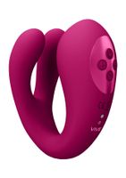yoko   triple action vibrator dual prongs with clitoral pulse wave