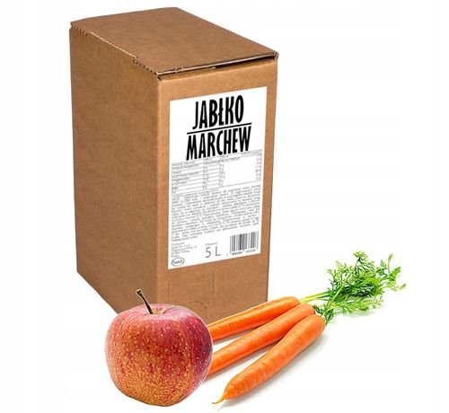 Sok jabłko marchewka tłoczony naturalny 100% 5L z marchwi i jabłek, zdrowy na Arena.pl