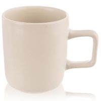 Kubek Ceramiczny do Kawy Herbaty Napojów Ciepłych Zimnych Kremowy 380 ml