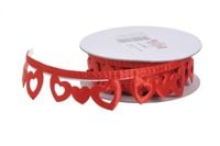 wstążka samoprzylepna 3m x 2,5cm serce czerwone | rbs-3ht