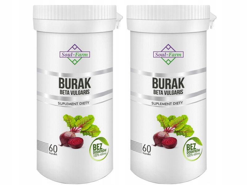 2X EKSTRAKT Z BURAKA 550mg, 60 kapsułek Soul-Farm zdjęcie 1