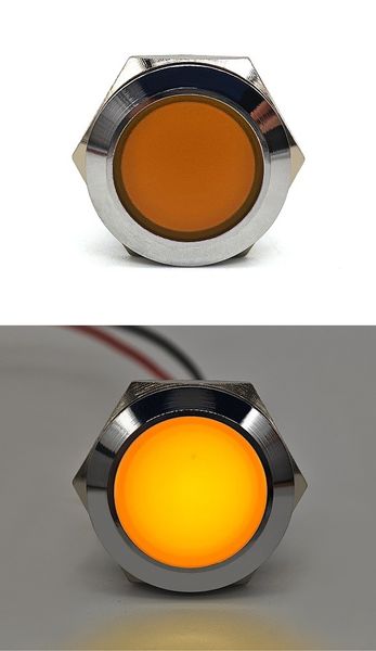 Lampka kontrolna deski rozdzielczej LED kolory 22mm Pomarańczowy zdjęcie 4