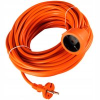 PRZEDŁUŻACZ OGRODOWY DO KOSIARKI BUDOWLANY POJEDYŃCZY GRUBY SZNUR 2x1,5 20m