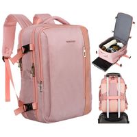 plecak z miejscem na laptopa wykonany z cordury w różowym kolorze,