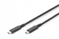 Kabel USB 4.0 DIGITUS Typ USB C/USB C M/M 40Gbps PD 3.1 240W 8K 60Hz czarny