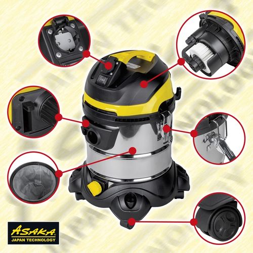 ODKURZACZ PRZEMYSŁOWY BUDOWLANY SUCHO MOKRO DMUCHAWA GNIAZDO OTRZĄSACZ HEPA na Arena.pl