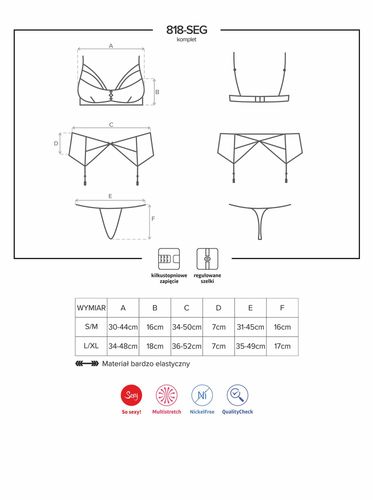 Bielizna-818-Seg-1 Komplet 3-Częściowy L/Xl na Arena.pl