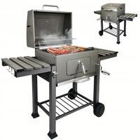 GRILL PREMIUM OGRODOWY WĘGLOWY POKRYWA RUSZT ŻELIWNY KÓŁKA +10x MATA 1010