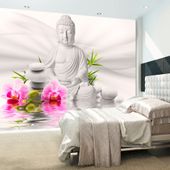 Fototapeta - Budda i orchidee 400x280