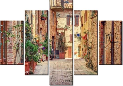 105CM 150CM ZEGAR 5 ELEM STARA ALEJKA TOSKANII DRUK OBRAZ na Arena.pl