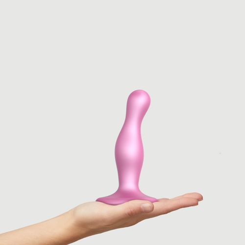 Dildo Plug Curvy Metallic Sugar Pink- S na Arena.pl