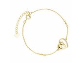 Pozłacana srebrna bransoletka gwiazd celebrytka serce konik koń horse heart cyrkonie srebro 925 Z1795BG_W