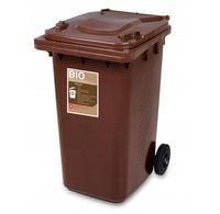 POJEMNIK KOSZ 240L BRĄZ BIO ODPADY RUSZT WENTYLOW
