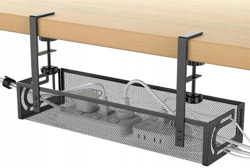 PÓŁKA NA KABLE POD BIURKO BLAT ORGANIZER MASKOWNICA DO KABLI UCHWYT 40 na Arena.pl
