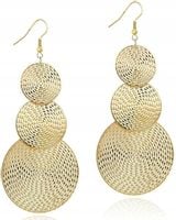 KOLCZYKI GEOMETRYCZNE OKRĄGŁE WISZĄCE N210