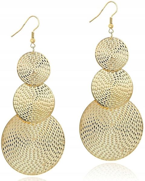 KOLCZYKI GEOMETRYCZNE OKRĄGŁE WISZĄCE N210 zdjęcie 1