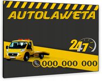 TABLICZKA REKLAMOWA szyld z dibondu nadruk 40x30 cm autolaweta