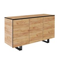 KOMODA LOFT KLARA 150 DĄB CRAFT ZŁOTY nogi metal salon sypialnia biuro