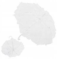 Biały Mini koronkowy parasol ślubny Parasol