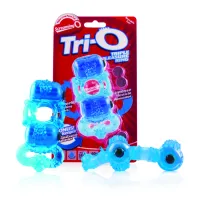 the screaming o trio blue - pierścień wibrujący z podwojnym