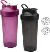 Shaker proteinowy 600 ml 2 szt. BPA FREE czarny fiolet
