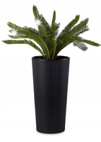 WYSOKA DONICA na kwiaty z Wkładem CZARNA LOFT H57 cm Osłonka na Taras Eco