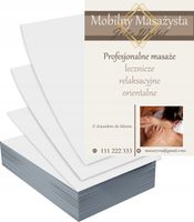 Ulotki A5 100szt reklamowe firmowe MOBILNY MASAŻ gotowe projekty w cenie