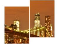 80X70CM BROOKLYN BRIDGE WTC DUO OBRAZ