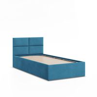 Łóżko Ramowe BORGO JEDNOOSOBOWE Tapicerowane Pojedyncze VELVET TURKUSOWE