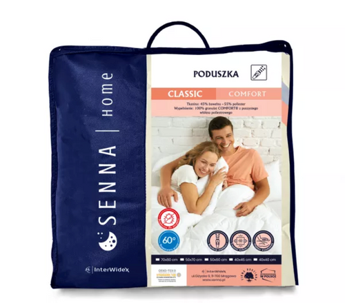 Poduszka 40x40cm CLASSIC COMFORT | Kremowa | inter Widex na Arena.pl