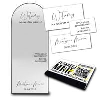 Naklejki NA LUSTRO naklejka na wesele ślub imprezę urodziny canva + RAKLA