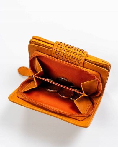 skórzany portfel damski zamykany na zatrzask - rovicky na Arena.pl