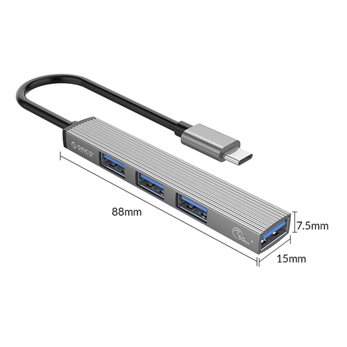Orico Hub USB-C, USB-A 5Gbps, 3*USB-A 2.0, alumini na Arena.pl