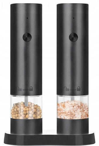 ELEKTRYCZNY MŁYNEK DO PIEPRZU SOLI PRZYPRAW AKUMULATOR USB-C ZESTAW 2 na Arena.pl