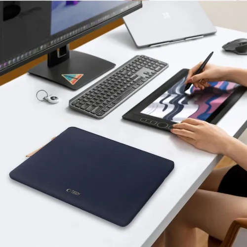 torba tech-protect fleece na laptopa 13-14" - niebieska na Arena.pl