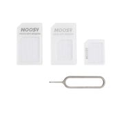 zestaw adapterów do kart nano micro sim noosy + kluczyk biały