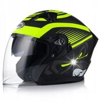 OTWARTY KASK MOTOCYKLOWY FLUO MATT SKUTER CHOPPER HOMOLOGACJA BLENDA XS