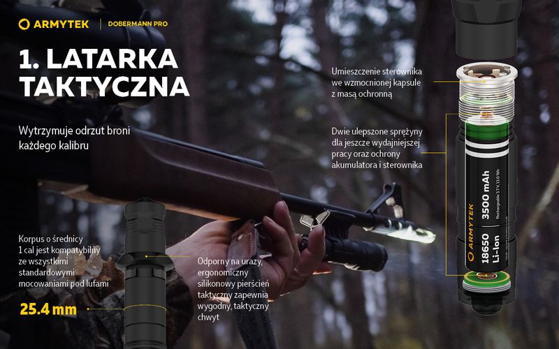 Latarka Armytek Dobermann Pro Magnet USB Warm zdjęcie 7