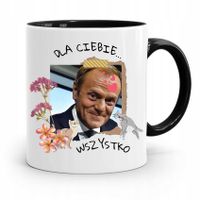 Kubek Czarny Donald Tusk Po Platforma Prezent Z Nadrukiem Ze Zdjęciem