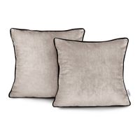 Zestaw 2 poszewek 45x45 beżowe AmeliaHome VELVET2 glamour